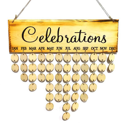 Wooden Calendar Board Sign Family Celebration&Birthday Reminder DIY Wooden Craft for Home Decoration
Wooden Calendar Board Sign Family Celebration&Birthday Reminder DIY Wooden Craft for Home Decoration