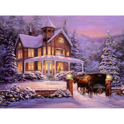 5D Full Diy circular Diamond Painting Mosaic Handmade Winter Scenery Cross Stitch Diamond Diamond Embroidery Christmas
5D Full Diy circular Diamond Painting Mosaic Handmade Winter Scenery Cross Stitch Diamond Diamond Embroidery Christmas