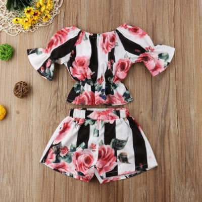 Summer Clothes Baby Kid Girl Floral Off Shoulder TopShort Pants Cotton Clothes Set
Summer Clothes Baby Kid Girl Floral Off Shoulder TopShort Pants Cotton Clothes Set