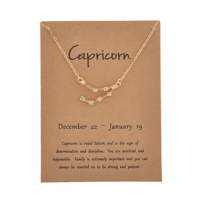 Brown Card Fashion Jewelry Zodiac Crystal Star Sign 12 constellation Pendant Necklace For Women
Brown Card Fashion Jewelry Zodiac Crystal Star Sign 12 constellation Pendant Necklace For Women
