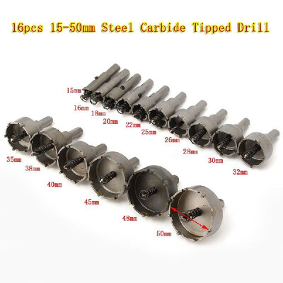 16pcs 15161820222526283032353840454850mm Alloy Carbide Tipped Hole Saw Drill Bit Set Metal Wood Cutter
16pcs 15161820222526283032353840454850mm Alloy Carbide Tipped Hole Saw Drill Bit Set Metal Wood Cutter
