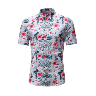 Fashion Summer Leaves Flower Printing Mens Short Sleeve Shirt Casual Male Beach Shirt
Fashion Summer Leaves Flower Printing Mens Short Sleeve Shirt Casual Male Beach Shirt