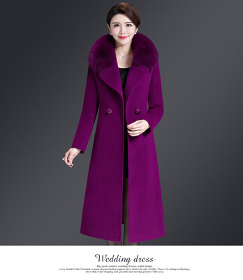 Winter 2018 woollen outerwear womens long - length Korean imitation fox fur collar double - sided cashmere coat
Winter 2018 woollen outerwear womens long - length Korean imitation fox fur collar double - sided cashmere coat