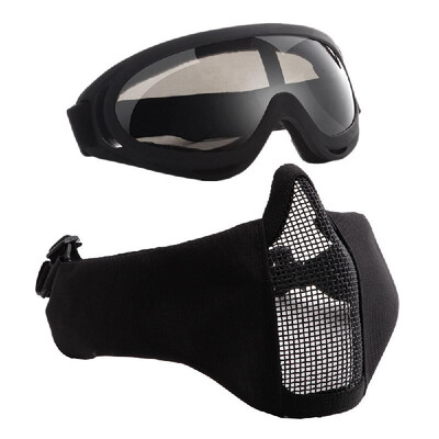 V12X400 Half-face Mesh Mask & Goggle Set Impact-resistance UV Protection Goggle Protective Mask Ear Protection Carbon Steel Mesh
V12X400 Half-face Mesh Mask & Goggle Set Impact-resistance UV Protection Goggle Protective Mask Ear Protection Carbon Steel Mesh
