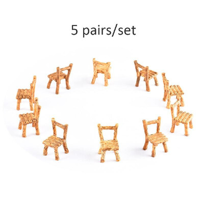 5 pairsset Mini Cute Wood Chair Table Fairy Garden Resin DIY Craft Ornaments Miniature Landscape Model Home Decoration Photograph
5 pairsset Mini Cute Wood Chair Table Fairy Garden Resin DIY Craft Ornaments Miniature Landscape Model Home Decoration Photograph