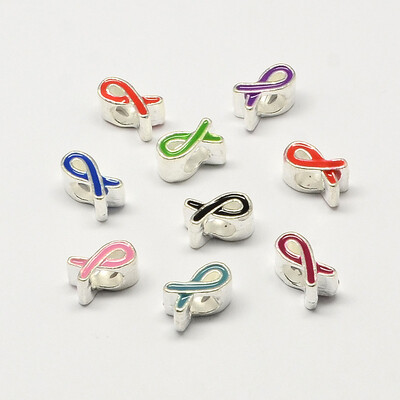 Alloy Enamel Awareness Ribbon Large Hole European Beads Silver Mixed Color 11x6x8mm Hole 5mm
Alloy Enamel Awareness Ribbon Large Hole European Beads Silver Mixed Color 11x6x8mm Hole 5mm