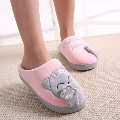 Rose Women Winter Home Slippers Cartoon Cat Non-slip Warm Indoors Bedroom Floor Shoes
Rose Women Winter Home Slippers Cartoon Cat Non-slip Warm Indoors Bedroom Floor Shoes