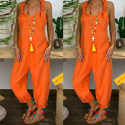 Womens Casual Loose Linen Pants Cotton Jumpsuit Strap Harem Trousers Overalls
Womens Casual Loose Linen Pants Cotton Jumpsuit Strap Harem Trousers Overalls