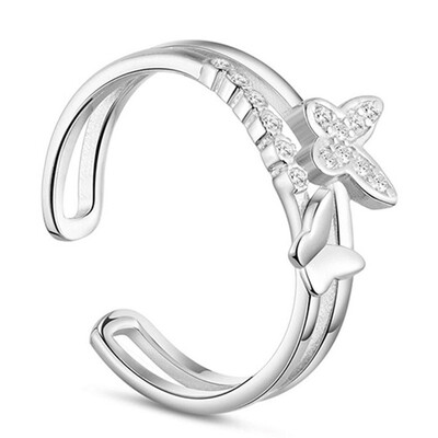 925 Silver Cubic Zirconia Butterfly Rings For Women Fashion Jewelry Cocktail Ring Resizable Size WG78
925 Silver Cubic Zirconia Butterfly Rings For Women Fashion Jewelry Cocktail Ring Resizable Size WG78