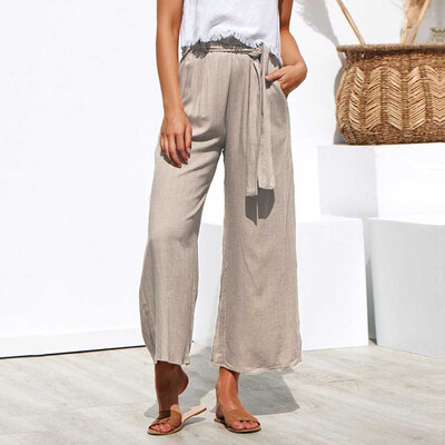 Tailored Women Solid Casual Belt High Waisted Loose Wide Leg Pants Yoga Long Trousers
Tailored Women Solid Casual Belt High Waisted Loose Wide Leg Pants Yoga Long Trousers