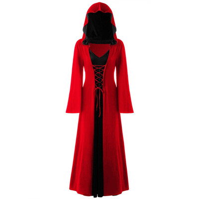 Gobestart Womens Plus Size Halloween Hooded Lace Up Patchwork Long Sleeve Long Dress
Gobestart Womens Plus Size Halloween Hooded Lace Up Patchwork Long Sleeve Long Dress