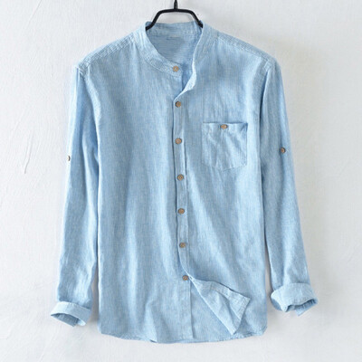 Toponeto Mens Baggy Cotton Breathable Striped Button Pocket Plus Size Long Sleeve Shirts
Toponeto Mens Baggy Cotton Breathable Striped Button Pocket Plus Size Long Sleeve Shirts