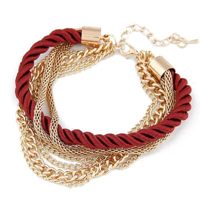 Women New Special Design Easy Bracelets 6 Colors Girls Trendy Jewelry Multi-layer Woven Alloy Metal Jewelry Bracelet
Women New Special Design Easy Bracelets 6 Colors Girls Trendy Jewelry Multi-layer Woven Alloy Metal Jewelry Bracelet