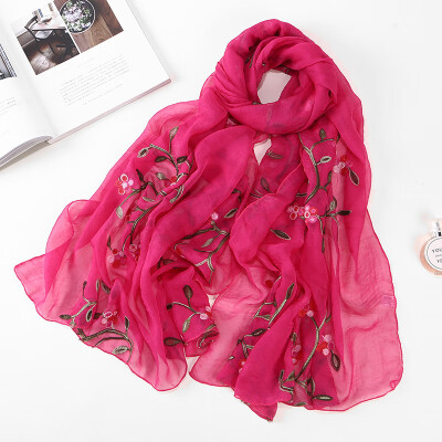 2018 new ten miles peach chiffon flower embroidered silk scarf female travel photo sunscreen beach shawl wholesale
2018 new ten miles peach chiffon flower embroidered silk scarf female travel photo sunscreen beach shawl wholesale