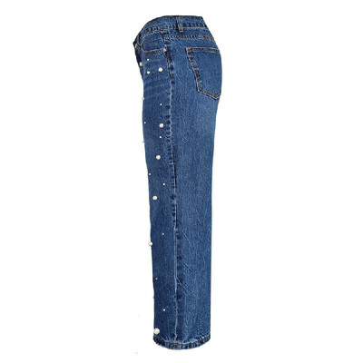 New Sexy Women Denim Jeans Pearl Beads High Waist Casual Wide Leg Pants Long Trousers Dark Blue
New Sexy Women Denim Jeans Pearl Beads High Waist Casual Wide Leg Pants Long Trousers Dark Blue