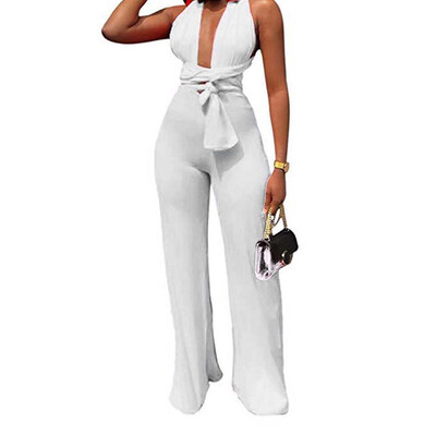 Starmoon Women Summer Sexy Strap V Neck Solid Waistband Lace-up Long Pants Jumpsuits
Starmoon Women Summer Sexy Strap V Neck Solid Waistband Lace-up Long Pants Jumpsuits