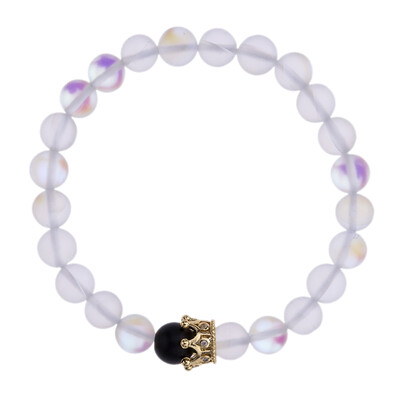 Opal Black White Pearls Micro Inlaid Crown Pair Bracelet Unisex Elastic Rope Bracelet
Opal Black White Pearls Micro Inlaid Crown Pair Bracelet Unisex Elastic Rope Bracelet