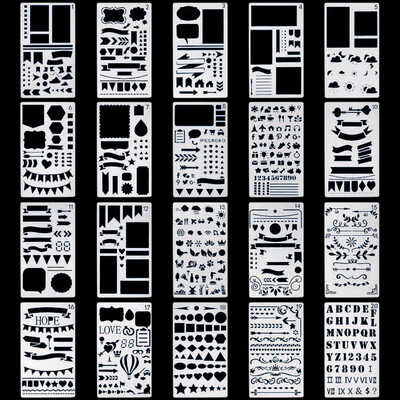 Siaonvr Plastic Planner Stencils Journal Notebook Diary Scrapbook DIY Drawing Template
Siaonvr Plastic Planner Stencils Journal Notebook Diary Scrapbook DIY Drawing Template
