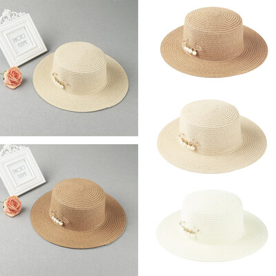 Fashion Women Sun Hat Straw Hat Solid Wide Brim Bead Summer Sunbonnet Beach Panama Hat
Fashion Women Sun Hat Straw Hat Solid Wide Brim Bead Summer Sunbonnet Beach Panama Hat
