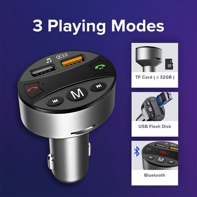 〖Follure〗QC30 Fast Bluetooth Car Kit Wireless FM Transmitter Dual USB Charger Audio MP3
〖Follure〗QC30 Fast Bluetooth Car Kit Wireless FM Transmitter Dual USB Charger Audio MP3