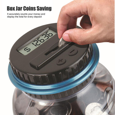 Gobestart Clear Digital Piggy Bank Coin Savings Counter LCD Counting Money Jar Change Gift
Gobestart Clear Digital Piggy Bank Coin Savings Counter LCD Counting Money Jar Change Gift