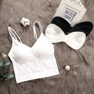 Summer New Letter Sling Beauty Back Sexy Bottoming Seamless Vest Removable Padded Camisole
Summer New Letter Sling Beauty Back Sexy Bottoming Seamless Vest Removable Padded Camisole
