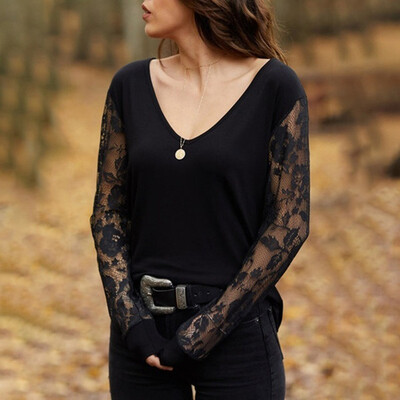 Starmoon WomensFashion V Neck Solid Color Slim Fit Lace Long Sleeve Casual Basic T Shirt Blouses
Starmoon WomensFashion V Neck Solid Color Slim Fit Lace Long Sleeve Casual Basic T Shirt Blouses