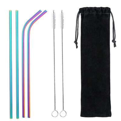 6pcs Stainless Steel Drinking Straws Reusable Curved&Straight Straws for Party Events Straws sets With Velvet bag Long Brushes
6pcs Stainless Steel Drinking Straws Reusable Curved&Straight Straws for Party Events Straws sets With Velvet bag Long Brushes