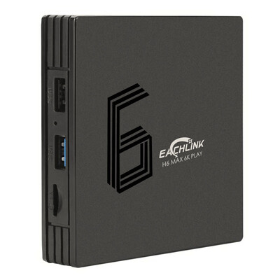 EACHLINK H6 Max Android 90 TV Box Allwinner H6 4GB RAM 64GB ROM 24G 58G WiFi 100Mbps USB30 BT41 Support 6K H265
EACHLINK H6 Max Android 90 TV Box Allwinner H6 4GB RAM 64GB ROM 24G 58G WiFi 100Mbps USB30 BT41 Support 6K H265