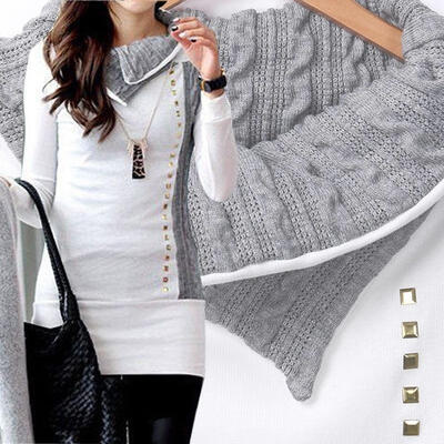 Women Knit Collar Hoody Sweatshirt Ladies Bodycon Hoodies Pullover Tunic Dress
Women Knit Collar Hoody Sweatshirt Ladies Bodycon Hoodies Pullover Tunic Dress