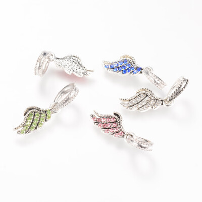 Alloy European Dangle Beads with Rhinestones Wing Large Hole Pendants Mixed Color 3031mm Hole 5x8mm
Alloy European Dangle Beads with Rhinestones Wing Large Hole Pendants Mixed Color 3031mm Hole 5x8mm