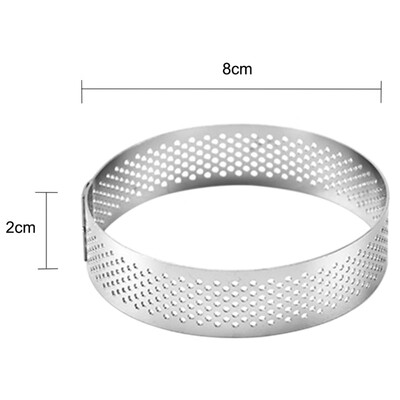 French Style Mousse Cake Ring Stainless Steel Circle Mousse Ring Cake Baking Tool Set Round With Hole Breathable Bakeware
French Style Mousse Cake Ring Stainless Steel Circle Mousse Ring Cake Baking Tool Set Round With Hole Breathable Bakeware