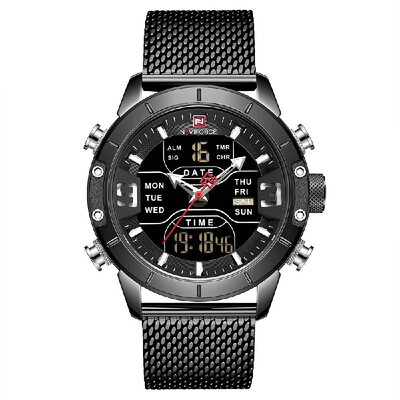NAVIFORCE 9153 Man Quartz Watch Dual Time Calendar Week Date Display Noctilucent Waterproof Stainless Steel Band Male Wristwatch
NAVIFORCE 9153 Man Quartz Watch Dual Time Calendar Week Date Display Noctilucent Waterproof Stainless Steel Band Male Wristwatch