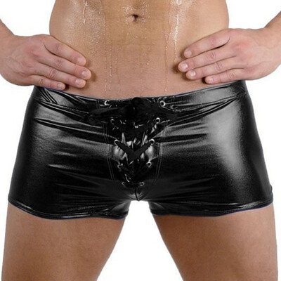 Men Shiny Lingerie Leather Bikini Boxer Briefs Shorts Underwear Trunks Swimwear
Men Shiny Lingerie Leather Bikini Boxer Briefs Shorts Underwear Trunks Swimwear