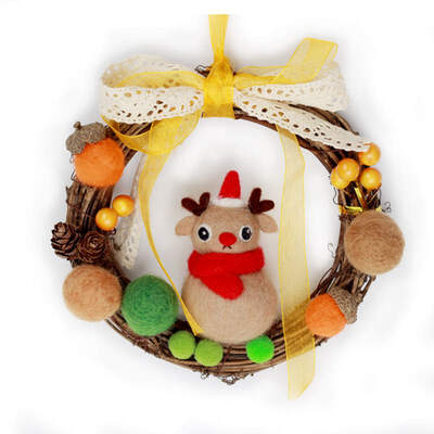 Christmas Handmade Wool Felt DIY Package Garland Wreath Wool Felting Craft Needle Felting Material Kit For Christmas
Christmas Handmade Wool Felt DIY Package Garland Wreath Wool Felting Craft Needle Felting Material Kit For Christmas