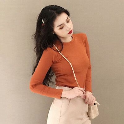 Fashion Women Girl Korean New Style Tops Round Collar Soild T-shirt Casual Tops
Fashion Women Girl Korean New Style Tops Round Collar Soild T-shirt Casual Tops