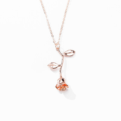 Fashion Rose Flower Leaves Pendant Necklace for Elegant Women Gold Silver Color female Chain Jewelry Charm Gifts Drop shipping
Fashion Rose Flower Leaves Pendant Necklace for Elegant Women Gold Silver Color female Chain Jewelry Charm Gifts Drop shipping