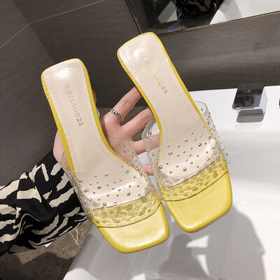 Slippers for women wear stylish Joker summer high-heeled sandals with thick transparent crystal&womens shoes
Slippers for women wear stylish Joker summer high-heeled sandals with thick transparent crystal&womens shoes