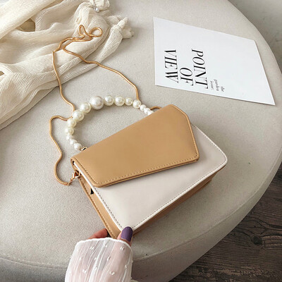 Tailored Fashion Women Pearl Crossbody Bags Chain Leather Double Color Messenger Bags
Tailored Fashion Women Pearl Crossbody Bags Chain Leather Double Color Messenger Bags