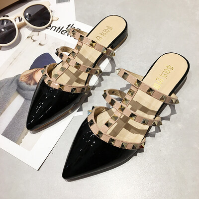 Baotou slippers women spring&summer simple pointed rivets cold slippers chic low heel Muller shoes ins
Baotou slippers women spring&summer simple pointed rivets cold slippers chic low heel Muller shoes ins