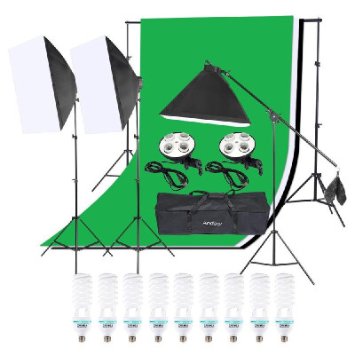 Andoer Photography Studio Portrait Product Light Lighting Tent Kit Photo Video Equipment 9 135W Light Bulb2Softbox with 4in1
Andoer Photography Studio Portrait Product Light Lighting Tent Kit Photo Video Equipment 9 135W Light Bulb2Softbox with 4in1