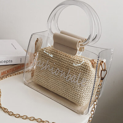 Summer 2019 new Joker fashion transparent jelly chic chain portable slung shoulder bag tide
Summer 2019 new Joker fashion transparent jelly chic chain portable slung shoulder bag tide