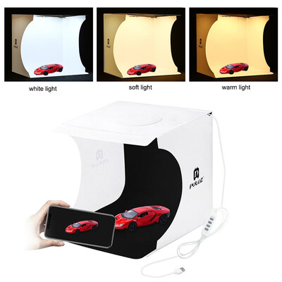 PULUZ Mini Folding Lightbox Photography Photo Studio LEDs Panel Light Soft Box Photo Background Kit
PULUZ Mini Folding Lightbox Photography Photo Studio LEDs Panel Light Soft Box Photo Background Kit