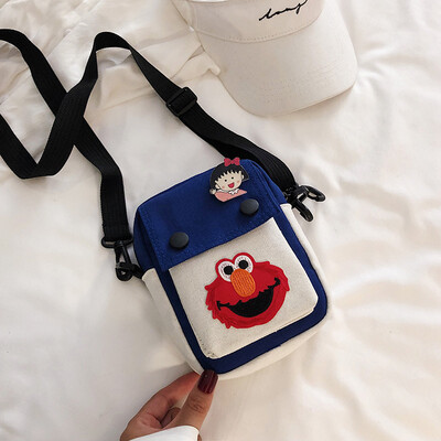Simple&versatile fashion contrast color shoulder Messenger bag female 2019 new casual cute cartoon sesame street canvas bag
Simple&versatile fashion contrast color shoulder Messenger bag female 2019 new casual cute cartoon sesame street canvas bag