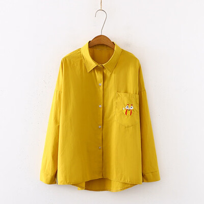 2019 New Autumn Women Loose Blouses Korean Fashion Embroidery Pockets Long Sleeve Women Casual Tops
2019 New Autumn Women Loose Blouses Korean Fashion Embroidery Pockets Long Sleeve Women Casual Tops