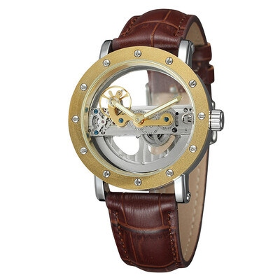 FORSINING waterproof leather steel belt double through hollow automatic mechanical watch mens watch
FORSINING waterproof leather steel belt double through hollow automatic mechanical watch mens watch