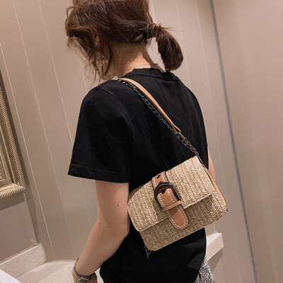 Tailored Women Fashion Summer Beach Wild Chain Messenger Shoulder Bag Solid Weaving
Tailored Women Fashion Summer Beach Wild Chain Messenger Shoulder Bag Solid Weaving