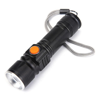 Outdoor Mini Zooming T6 LED Flashlight 3 Modes USB Rechargeable Waterproof Torch - Black
Outdoor Mini Zooming T6 LED Flashlight 3 Modes USB Rechargeable Waterproof Torch - Black