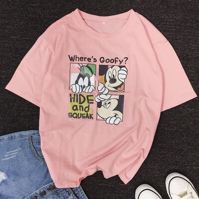 Womens Casual Round Neck Cartoon Print Short Sleeve Loose Pullover T-Shirt Plus Size Summer
Womens Casual Round Neck Cartoon Print Short Sleeve Loose Pullover T-Shirt Plus Size Summer
