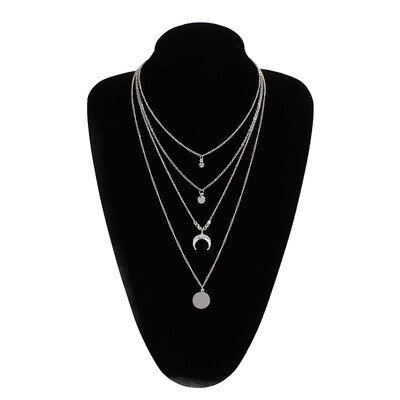Bohemian Gold Color Multi Layer Moon Pendant Necklace For Women Long Chain Sequined Choker Collar Necklace Fashion Jewelry Gift
Bohemian Gold Color Multi Layer Moon Pendant Necklace For Women Long Chain Sequined Choker Collar Necklace Fashion Jewelry Gift
